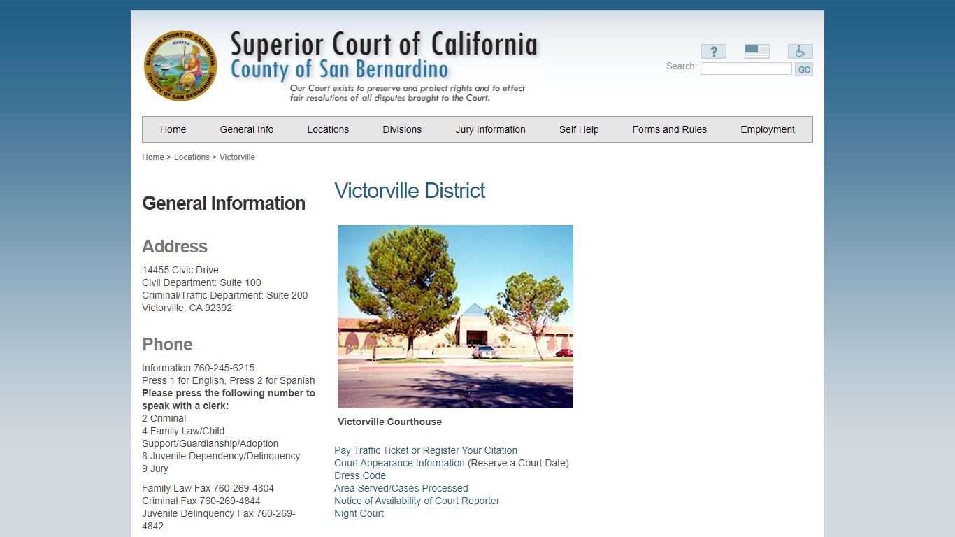 Victorville Courthouse - sb-court.org
